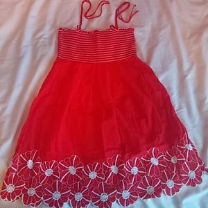 4/$25!!! Red flowered tank top
